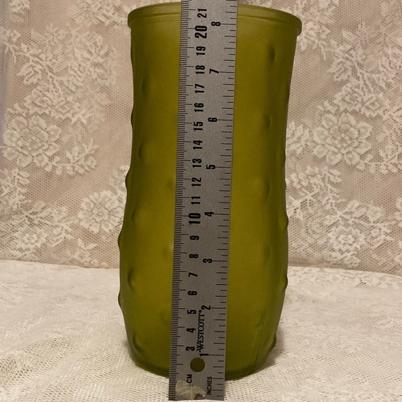 Hoosier? Vintage Green Hobnail Style Vase - Picture 5 of 7